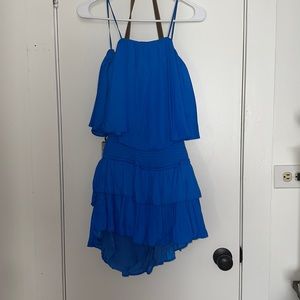 blue romper-opened in the back